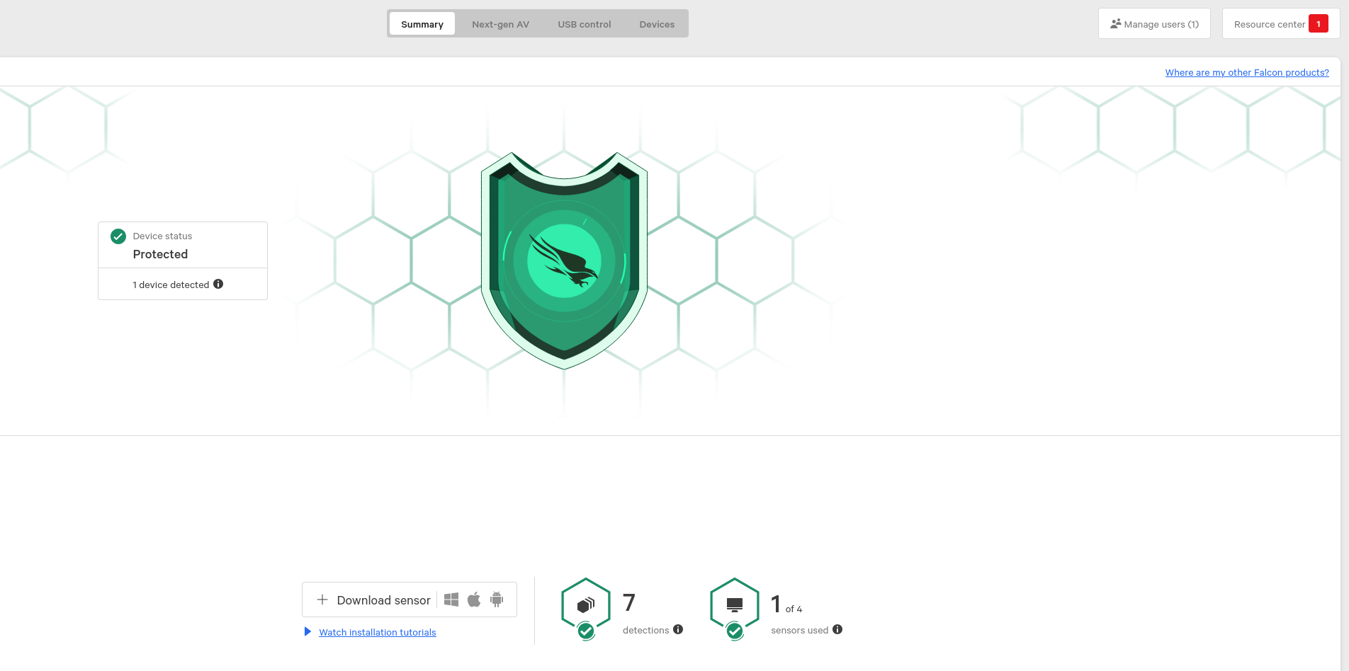 image of CrowdStrike dashboard