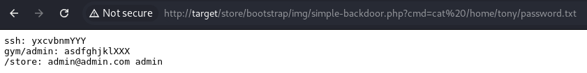 Reading /home/tony/password.txt